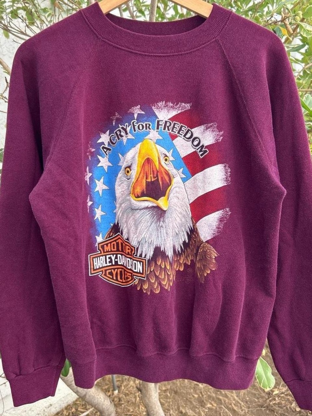 Vintage 90s Harley Davidson Eagle Crewneck Sweatshirt USA Men’s L